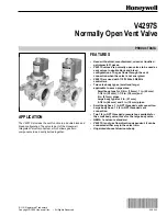 Preview for 1 page of Honeywell V4297S Product Data