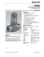 Preview for 1 page of Honeywell V5825B Quick Start Manual