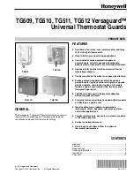 Предварительный просмотр 1 страницы Honeywell Versaguard TG509 User Manual