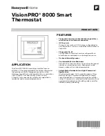 Preview for 1 page of Honeywell VisionPRO 8000 Series Product Data