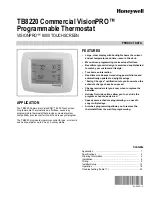 Honeywell VisionPRO TB8220 User Manual preview