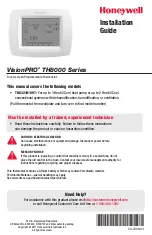 Preview for 1 page of Honeywell VisionPRO TH8000 Series Installation Manual