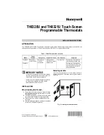 Preview for 1 page of Honeywell VisionPRO TH8320U Installation Instructions Manual