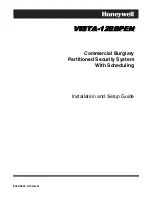 Preview for 1 page of Honeywell VISTA-128BPEN Installation And Setup Manual