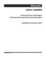 Preview for 1 page of Honeywell VISTA-128FBP Installation And Setup Manual