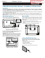 Honeywell Vista Automation Module Installation & Setup Manual preview