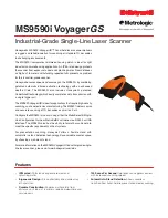 Honeywell VoyagerGS MS9590i Specification Sheet preview