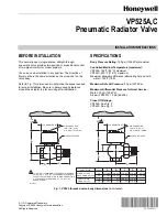 Preview for 1 page of Honeywell VP525A Installation Instructions Manual