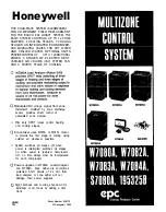 Honeywell W7080A Specifications preview