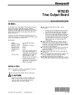 Honeywell W7622D Installation Instructions preview