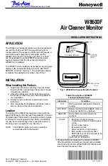 Honeywell W8600B Installation Instructions предпросмотр