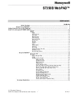 Preview for 3 page of Honeywell WebPAD S7350B User Manual