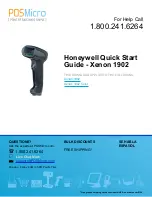 Предварительный просмотр 1 страницы Honeywell XENON 1902 Quick Start Manual