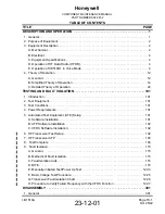 Preview for 11 page of Honeywell XK516D1 Maintenance Manual