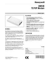 Preview for 1 page of Honeywell XM500 Manual