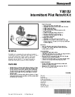 Honeywell Y8610U Product Data preview