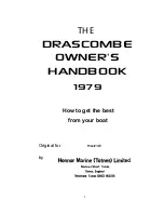 Honnor Marine DRASCOMBE 1979 Owner'S Handbook Manual preview