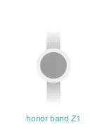 Preview for 1 page of honor Band Z1 Quick Start Manual