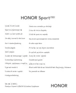 Preview for 1 page of honor Sport PRO AM66-L Quick Start Manual