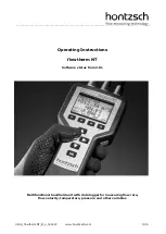 Hontzsch flowtherm NT Operating Instructions Manual preview