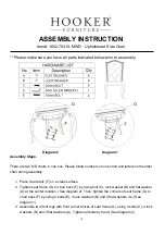 Preview for 1 page of Hooker Furniture 1652-75410-MWD Assembly Instruction