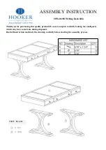 Preview for 1 page of Hooker Furniture 5078-10458 Assembly Instructions