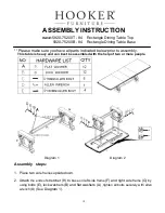 Preview for 1 page of Hooker Furniture 5820-75200T Assembly Instruction