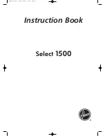 Предварительный просмотр 1 страницы Hoover 1300 SPIN Instruction Book