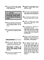 Preview for 4 page of Hoover 2T623PWF-80 User Instructions