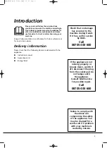 Предварительный просмотр 3 страницы Hoover 31100283 Instruction Book