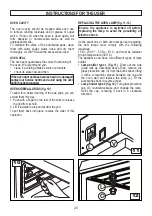 Preview for 20 page of Hoover 33001254 Instructions And Advice For Installing, Using And Servicing