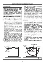 Preview for 27 page of Hoover 33001254 Instructions And Advice For Installing, Using And Servicing