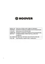 Preview for 1 page of Hoover 36900764 Installation And User Manual