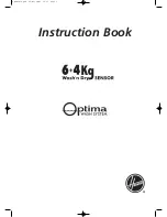 Hoover 6+4 Kg Wash'n dry Sensor Instruction Book preview