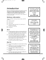 Preview for 3 page of Hoover 6+4 Kg Wash'n dry Sensor Instruction Book