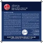 Предварительный просмотр 20 страницы Hoover 7011PH Allergy Manual