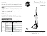 Предварительный просмотр 9 страницы Hoover C1431 - Commercial Vacuum Cleaners Owner'S Manual