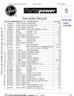 Предварительный просмотр 2 страницы Hoover C2094 - Portapower Commercial Vacuum Cleaner Schematic Diagram