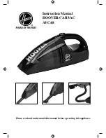 Hoover CARVAC AVC48 Instruction Manual предпросмотр