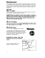 Предварительный просмотр 12 страницы Hoover Celebrity QS S3181 Owner'S Manual