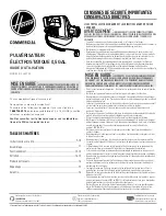 Preview for 9 page of Hoover CH90100 User Manual