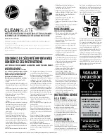 Предварительный просмотр 5 страницы Hoover CLEANSLATE Plus User Manual