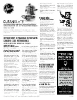 Предварительный просмотр 9 страницы Hoover CLEANSLATE Plus User Manual