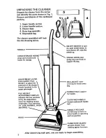 Предварительный просмотр 4 страницы Hoover CONVERTIBLE U4057 Owner'S Manual