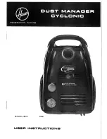 Hoover Dust Manager Cyclonic TC5238 User Instructions предпросмотр