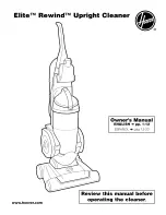 Hoover Elite Rewind U5507-900 Owner'S Manual предпросмотр