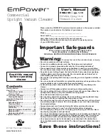 Hoover EmPower C1660 User Manual предпросмотр