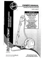 Предварительный просмотр 1 страницы Hoover Enhanced Clean Owner'S Manual