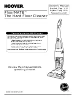 Hoover FloorMATE FloorMATETM The Hard Floor Cleaner Owner'S Manual предпросмотр