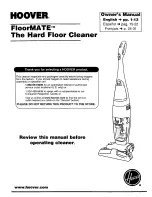 Hoover FloorMATE H3000-900 Owner'S Manual предпросмотр